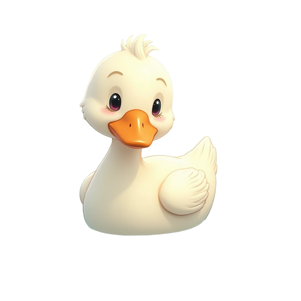 Adorable Cartoon Duck